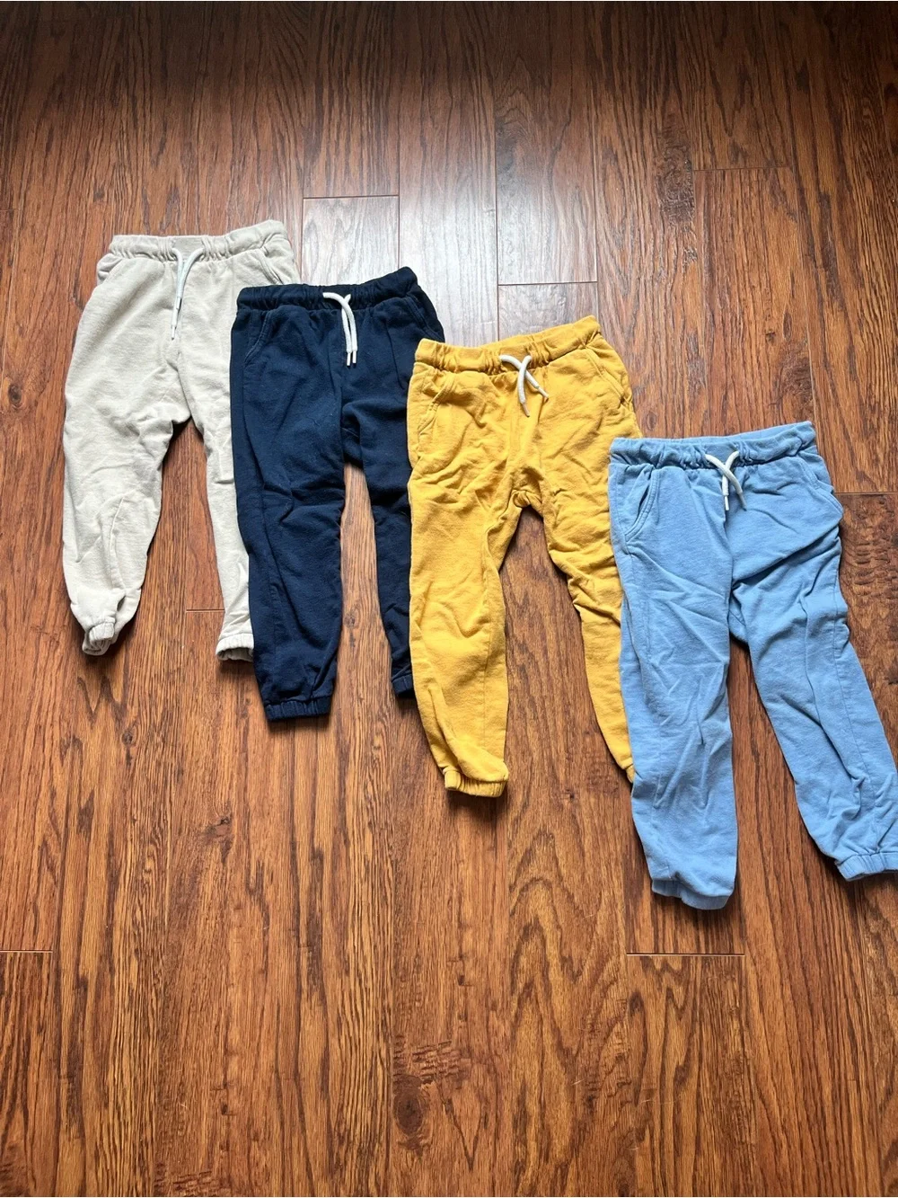 Old Navy Kids Jogger Pants in Cream, Navy, Mustard & Light Blue- Size 4T